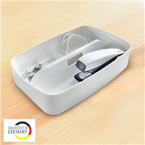 Bandeja Organizadora Leitz Mybox Pequeña Con Asa, Almacenamiento Blanco