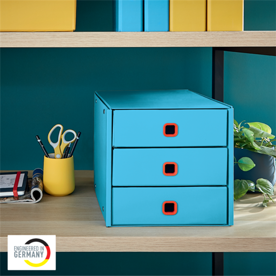 Buc De Cajones Click & Store Leitz Cosy (3 Cajones) Azul Calma