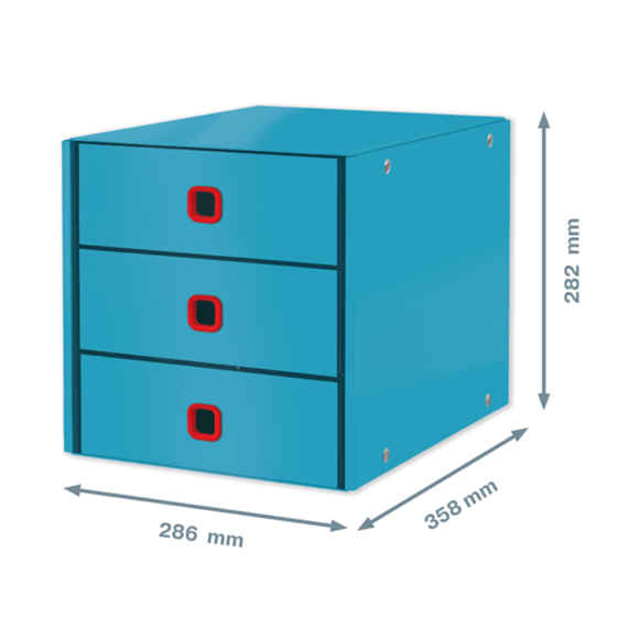 Buc De Cajones Click & Store Leitz Cosy (3 Cajones) Azul Calma