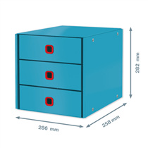 Buc De Cajones Click & Store Leitz Cosy (3 Cajones) Azul Calma