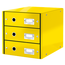 Buc De Cajones Click & Store Wow De Leitz (3 Cajones) Amarillo