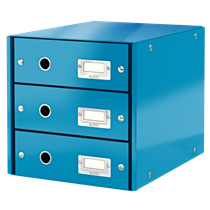 Buc De Cajones Click & Store Wow De Leitz (3 Cajones) Azul