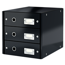 Buc De Cajones Click & Store Wow De Leitz (3 Cajones) Negro