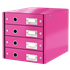 Buc De Cajones Click & Store Wow De Leitz (4 Cajones) Fucsia