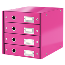 Buc De Cajones Click & Store Wow De Leitz (4 Cajones) Fucsia