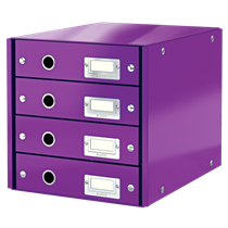 Buc De Cajones Click & Store Wow De Leitz (4 Cajones) Púrpura