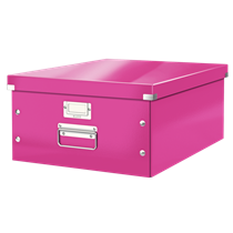 Caja De Almacenaje Grande Click & Store Wow De Leitz Fucsia