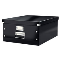 Caja De Almacenaje Grande Click & Store Wow De Leitz Negro