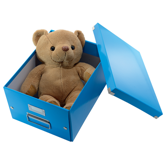 Caja De Almacenaje Grande Click & Store Wow En Forma De Cubo De Leitz Azul