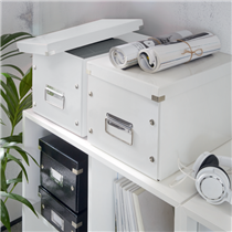 Caja De Almacenaje Grande Click & Store Wow En Forma De Cubo De Leitz Blanco