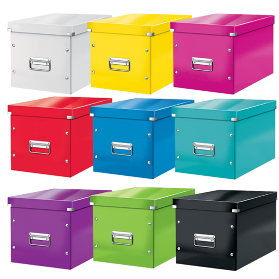Caja De Almacenaje Grande Click & Store Wow En Forma De Cubo De Leitz Blanco