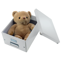 Caja De Almacenaje Grande Click & Store Wow En Forma De Cubo De Leitz Blanco
