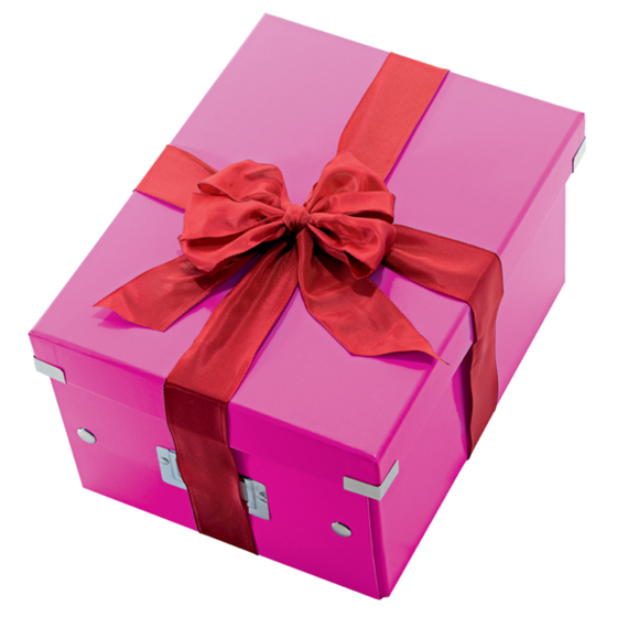 Caja De Almacenaje Grande Click & Store Wow En Forma De Cubo De Leitz Fucsia