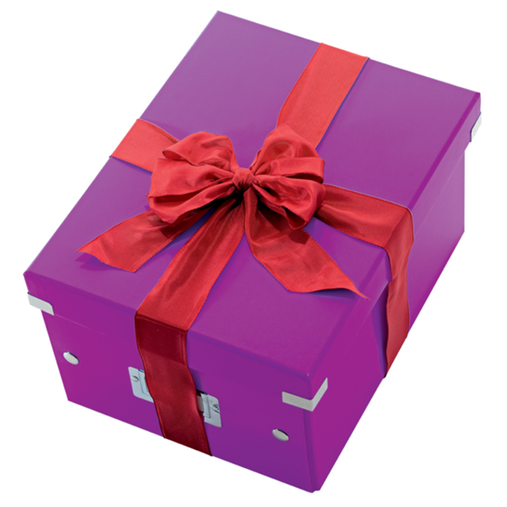 Caja De Almacenaje Grande Click & Store Wow En Forma De Cubo De Leitz Púrpura