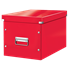 Caja De Almacenaje Grande Click & Store Wow En Forma De Cubo De Leitz Rojo
