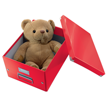 Caja De Almacenaje Grande Click & Store Wow En Forma De Cubo De Leitz Rojo