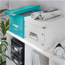 Caja De Almacenaje Grande Click & Store Wow En Forma De Cubo De Leitz Turquesa