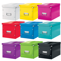 Caja De Almacenaje Grande Click & Store Wow En Forma De Cubo De Leitz Turquesa