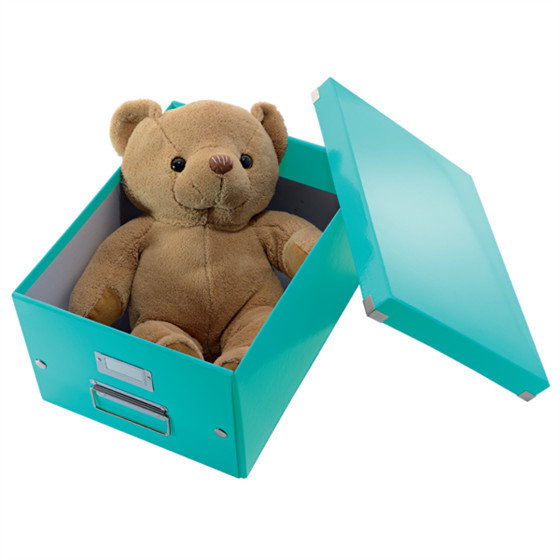 Caja De Almacenaje Grande Click & Store Wow En Forma De Cubo De Leitz Turquesa