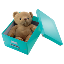 Caja De Almacenaje Grande Click & Store Wow En Forma De Cubo De Leitz Turquesa