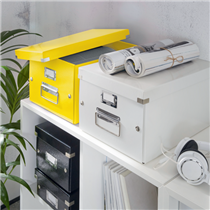 Caja De Almacenaje Mediana Click & Store Wow De Leitz Amarillo