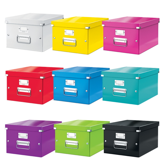 Caja De Almacenaje Mediana Click & Store Wow De Leitz Amarillo