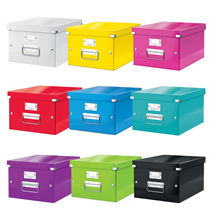 Caja De Almacenaje Mediana Click & Store Wow De Leitz Amarillo