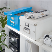 Caja De Almacenaje Mediana Click & Store Wow De Leitz Azul