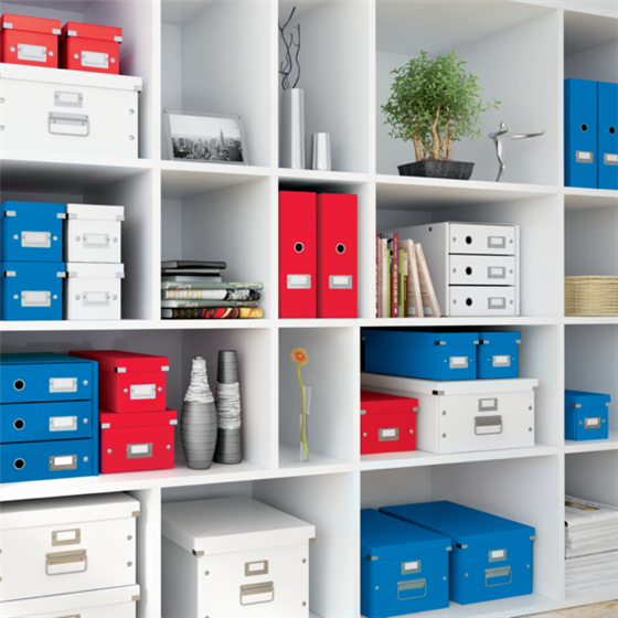 Caja De Almacenaje Mediana Click & Store Wow De Leitz Azul