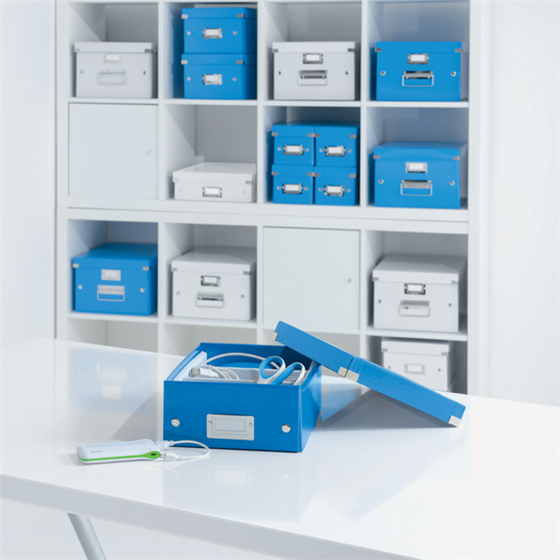 Caja De Almacenaje Mediana Click & Store Wow De Leitz Azul