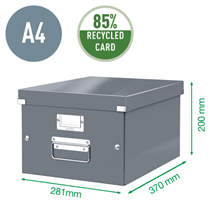 Caja De Almacenaje Mediana Click & Store Wow De Leitz Blanco