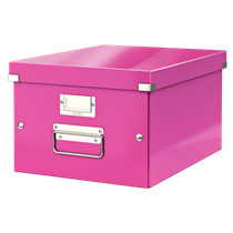 Caja De Almacenaje Mediana Click & Store Wow De Leitz Fucsia