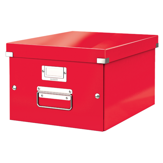 Caja De Almacenaje Mediana Click & Store Wow De Leitz Rojo
