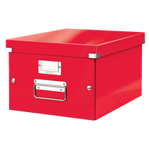 Caja De Almacenaje Mediana Click & Store Wow De Leitz Rojo