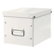Caja De Almacenaje Mediana Click & Store Wow En Forma De Cubo De Leitz Blanco