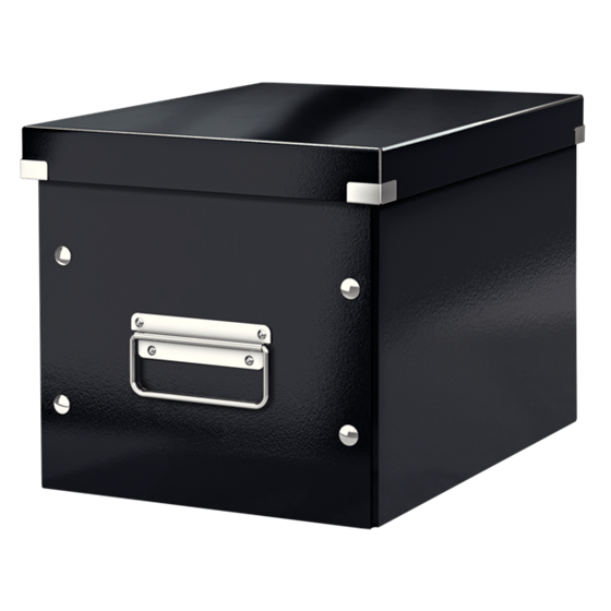 Caja De Almacenaje Mediana Click & Store Wow En Forma De Cubo De Leitz Negro