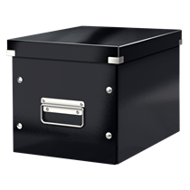 Caja De Almacenaje Mediana Click & Store Wow En Forma De Cubo De Leitz Negro