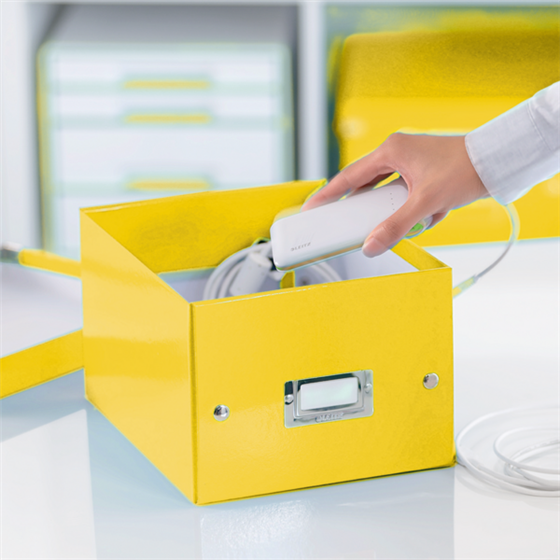 Caja De Almacenaje Pequeña Click & Store Wow De Leitz Amarillo