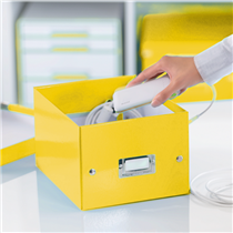 Caja De Almacenaje Pequeña Click & Store Wow De Leitz Amarillo