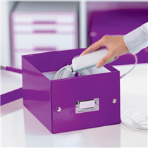 Caja De Almacenaje Pequeña Click & Store Wow De Leitz Púrpura