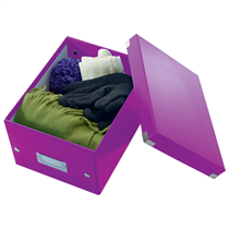 Caja De Almacenaje Pequeña Click & Store Wow De Leitz Púrpura