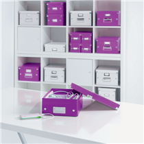 Caja De Almacenaje Pequeña Click & Store Wow De Leitz Púrpura