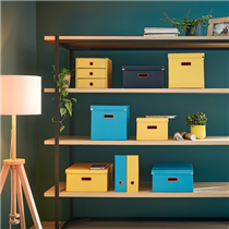 Caja De Almacenamiento Click & Store Cúbica Grande Leitz Cosy Azul Calma