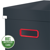 Caja De Almacenamiento Click & Store Cúbica Grande Leitz Cosy Gris Terciopelo