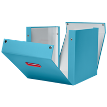 Caja De Almacenamiento Click & Store Cúbica Grande Leitz Cosy Gris Terciopelo