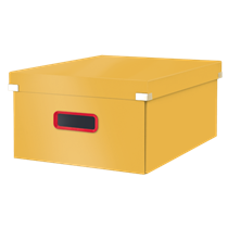 Caja De Almacenamiento Click & Store Grande Leitz Cosy Amarillo Cálido