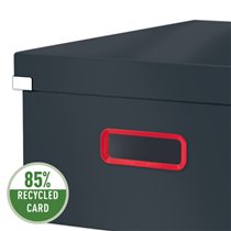 Caja De Almacenamiento Click & Store Grande Leitz Cosy Gris Terciopelo
