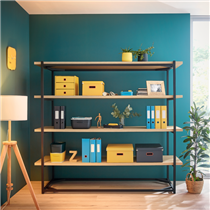 Caja De Almacenamiento Click & Store Grande Leitz Cosy Gris Terciopelo