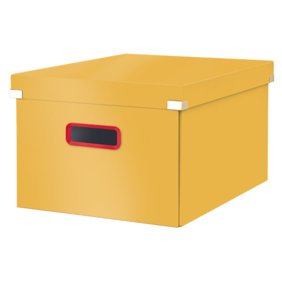 Caja De Almacenamiento Click & Store Mediana Leitz Cosy Amarillo Cálido