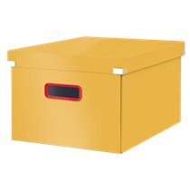 Caja De Almacenamiento Click & Store Mediana Leitz Cosy Amarillo Cálido